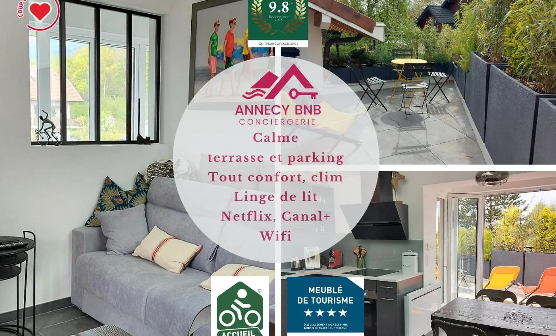 Apartmán Le Refuge, 2 Personnes, 4 Etoiles Tout Confort Annecy